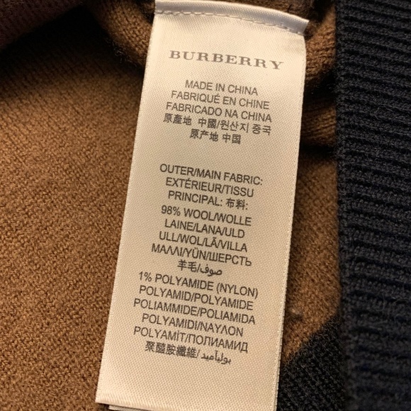 Burberry – Soft Wool Black and Brown Patterned Sweater Sz L. Excellent condition - Picture 6 of 9